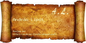 András Lipót névjegykártya